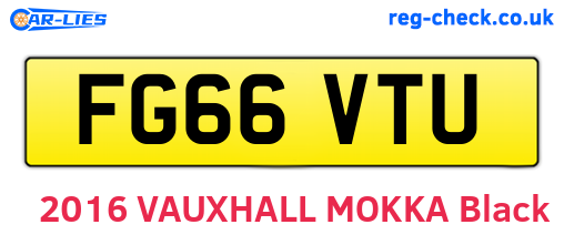 FG66VTU are the vehicle registration plates.