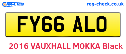 FY66ALO are the vehicle registration plates.