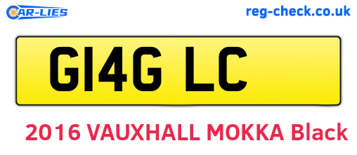 G14GLC are the vehicle registration plates.