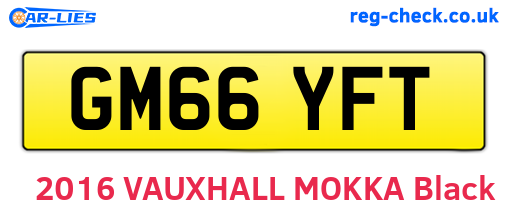 GM66YFT are the vehicle registration plates.