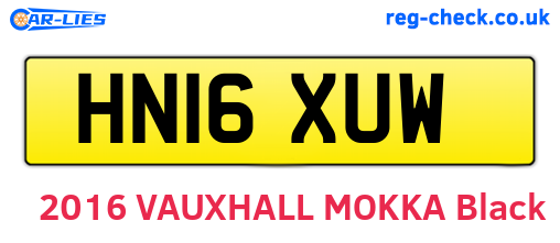 HN16XUW are the vehicle registration plates.