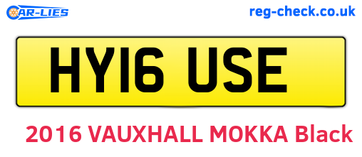 HY16USE are the vehicle registration plates.