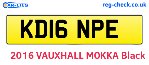 KD16NPE are the vehicle registration plates.