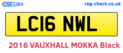 LC16NWL are the vehicle registration plates.