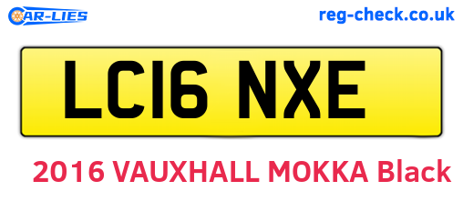 LC16NXE are the vehicle registration plates.