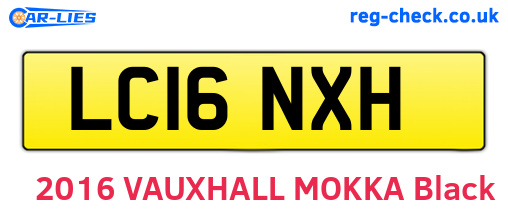 LC16NXH are the vehicle registration plates.