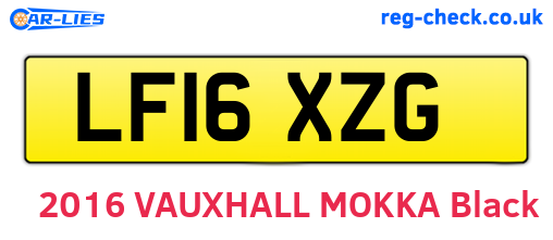 LF16XZG are the vehicle registration plates.