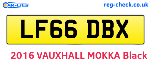LF66DBX are the vehicle registration plates.