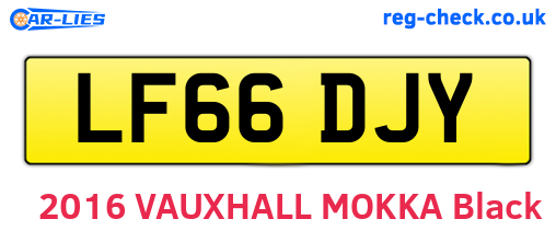 LF66DJY are the vehicle registration plates.