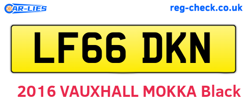 LF66DKN are the vehicle registration plates.
