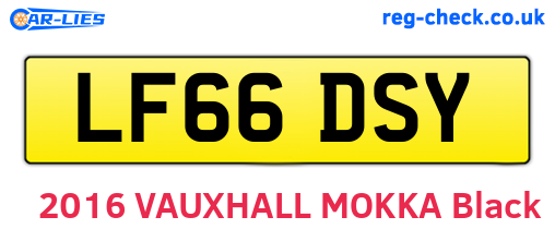 LF66DSY are the vehicle registration plates.