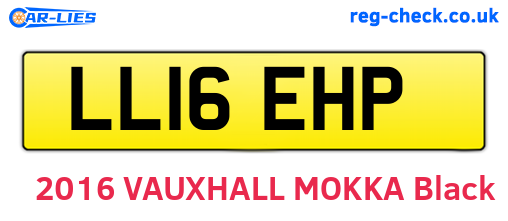 LL16EHP are the vehicle registration plates.