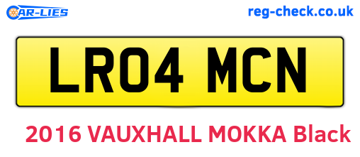 LR04MCN are the vehicle registration plates.