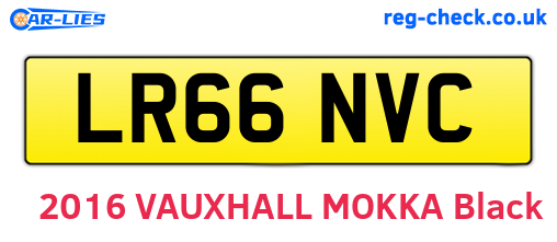 LR66NVC are the vehicle registration plates.