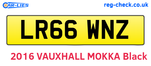 LR66WNZ are the vehicle registration plates.