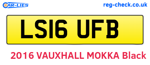 LS16UFB are the vehicle registration plates.