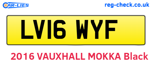 LV16WYF are the vehicle registration plates.