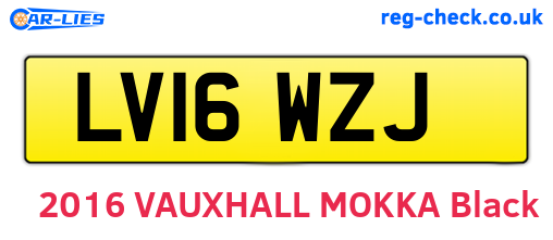 LV16WZJ are the vehicle registration plates.