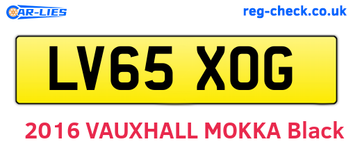 LV65XOG are the vehicle registration plates.