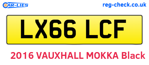 LX66LCF are the vehicle registration plates.