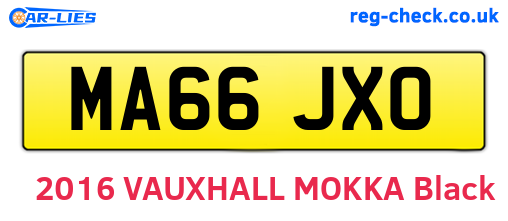 MA66JXO are the vehicle registration plates.