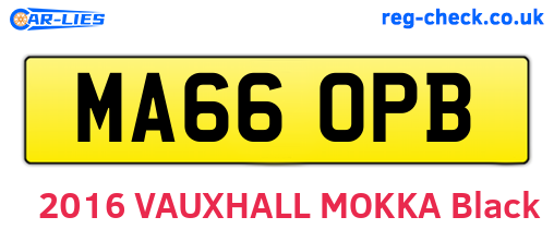 MA66OPB are the vehicle registration plates.