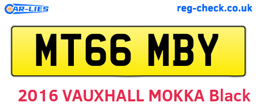 MT66MBY are the vehicle registration plates.