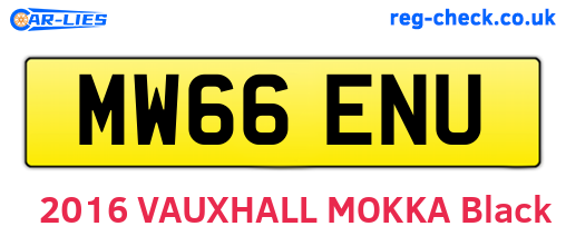 MW66ENU are the vehicle registration plates.