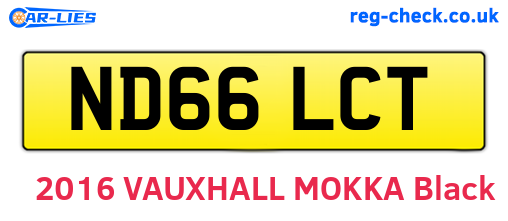 ND66LCT are the vehicle registration plates.