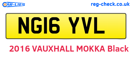 NG16YVL are the vehicle registration plates.