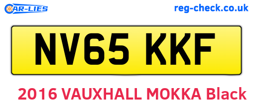 NV65KKF are the vehicle registration plates.