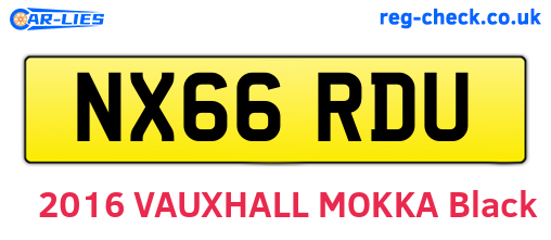 NX66RDU are the vehicle registration plates.