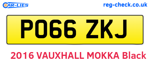PO66ZKJ are the vehicle registration plates.