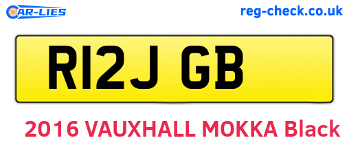 R12JGB are the vehicle registration plates.