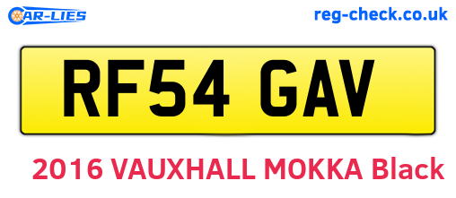RF54GAV are the vehicle registration plates.