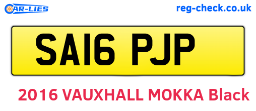 SA16PJP are the vehicle registration plates.