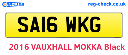 SA16WKG are the vehicle registration plates.