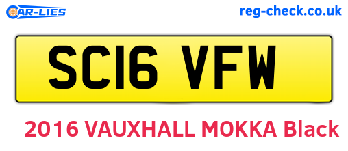SC16VFW are the vehicle registration plates.