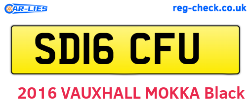 SD16CFU are the vehicle registration plates.