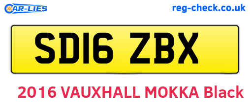 SD16ZBX are the vehicle registration plates.