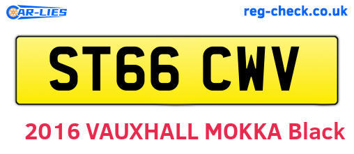 ST66CWV are the vehicle registration plates.