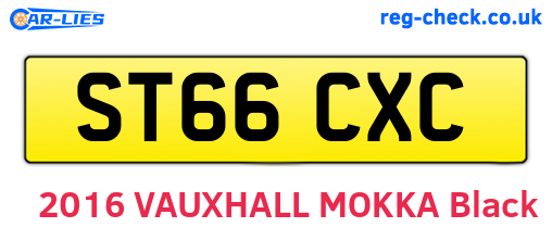 ST66CXC are the vehicle registration plates.