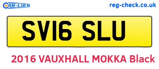 SV16SLU are the vehicle registration plates.