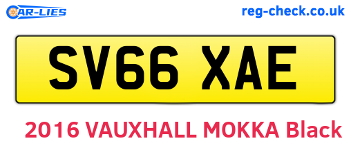 SV66XAE are the vehicle registration plates.