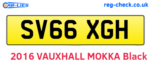 SV66XGH are the vehicle registration plates.