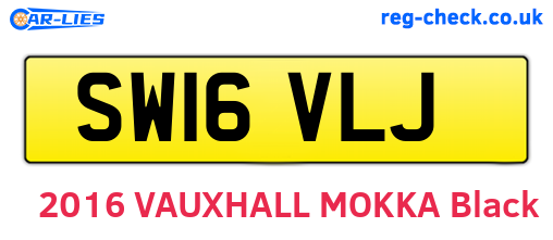 SW16VLJ are the vehicle registration plates.