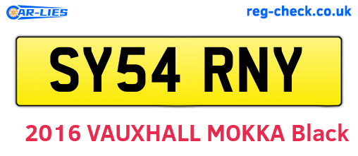 SY54RNY are the vehicle registration plates.