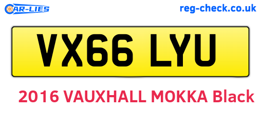 VX66LYU are the vehicle registration plates.