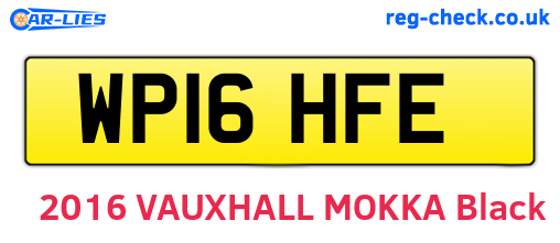 WP16HFE are the vehicle registration plates.