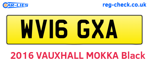WV16GXA are the vehicle registration plates.